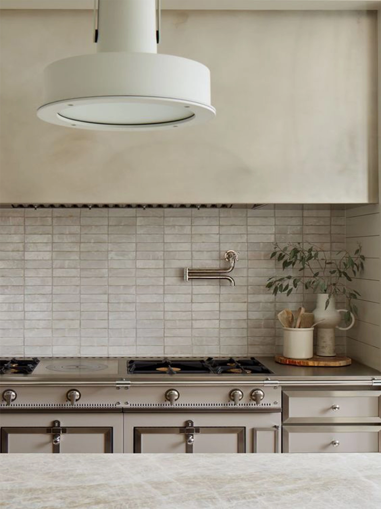 luxury kitchen design with a La Cornue Chateau gas range by Granite Bay interior designer